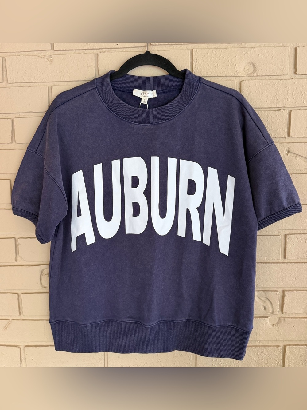 NEW Oddi Auburn University Sweatshirt Womens Collegiate War Eagle Slub Slouchy S